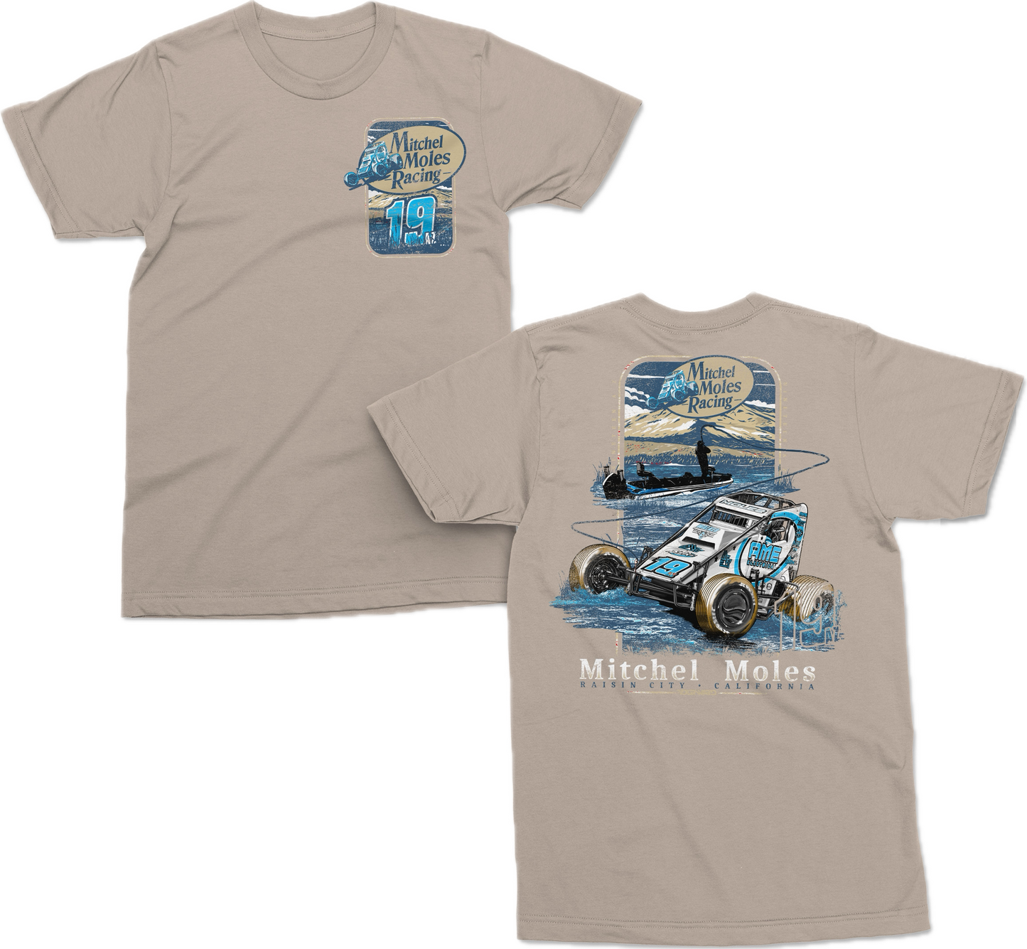 19AZ Hookin' It T Shirt - Sand