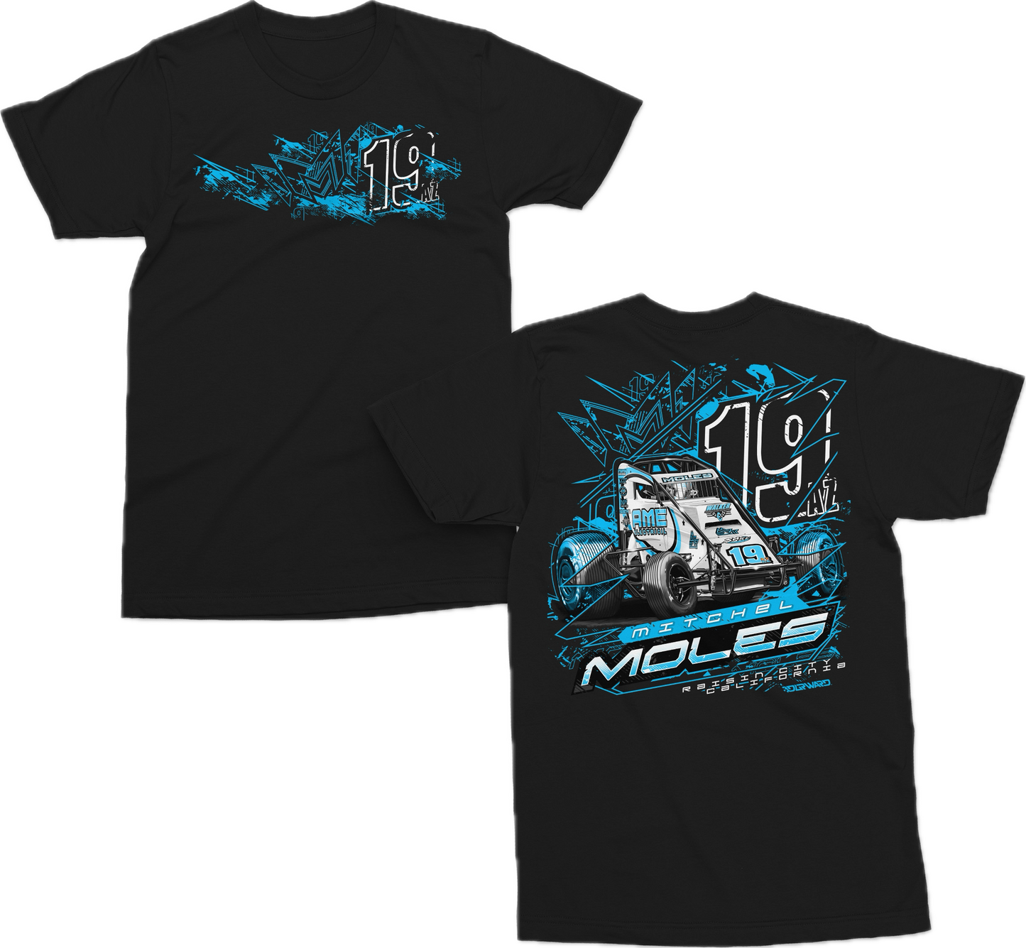 Youth 19AZ Thrown Sideways T Shirt - Black
