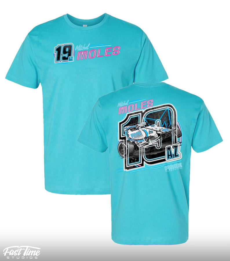 Neon 19AZ Sprint Car T Shirt - Caribbean Blue